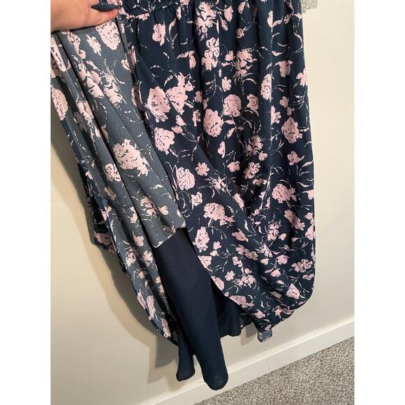 NWT Tuckernuck Hyacinth House Navy & Blush Abstract Floral Amanda Midi Dress XL‎ - Picture 7 of 14